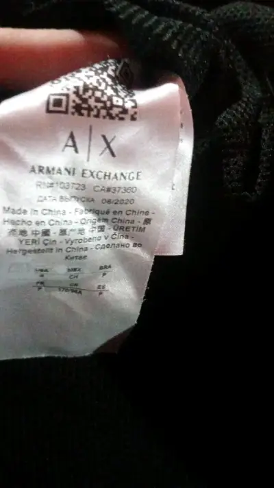 Chaqueta deportiva negra Armani Exchange - miniatura 4