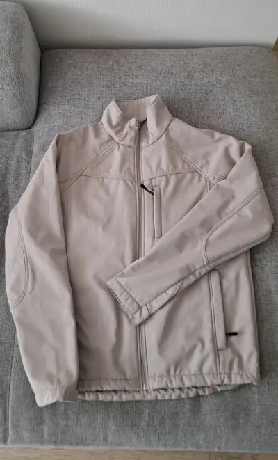 Chaqueta beige para hombre con cierre frontal - miniatura 1