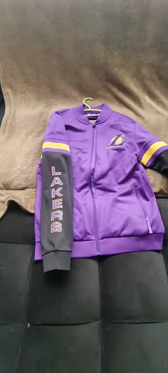 Chaqueta deportiva Lakers morada y negra - 1