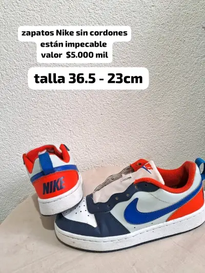 Zapatillas Nike blancas y rosadas talla 36.5 - miniatura 2