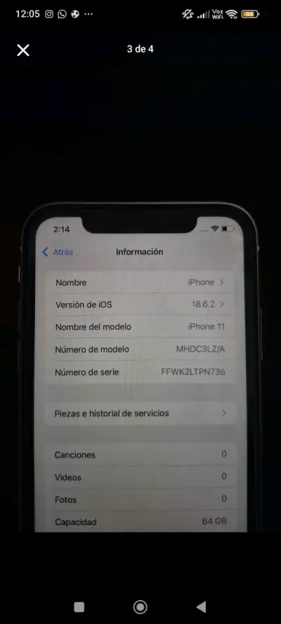 iPhone 11 en buen estado color blanco - miniatura 3