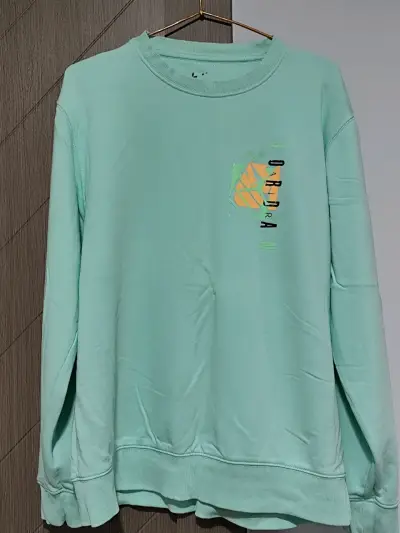 Polerón verde menta unisex con diseño gráfico - miniatura 1