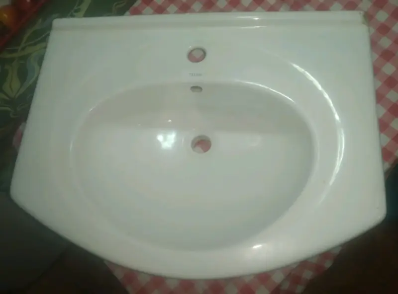 Lavamanos de cerámica blanco para baño - 3