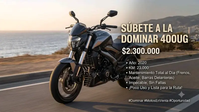 Moto Bajaj Dominar 400UG 2020 en excelente estado