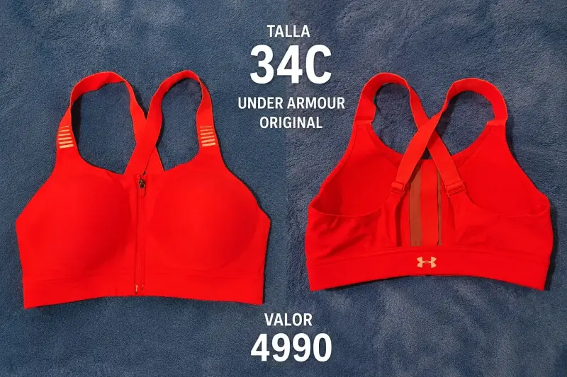 Sostén deportivo rojo Under Armour talla 34C