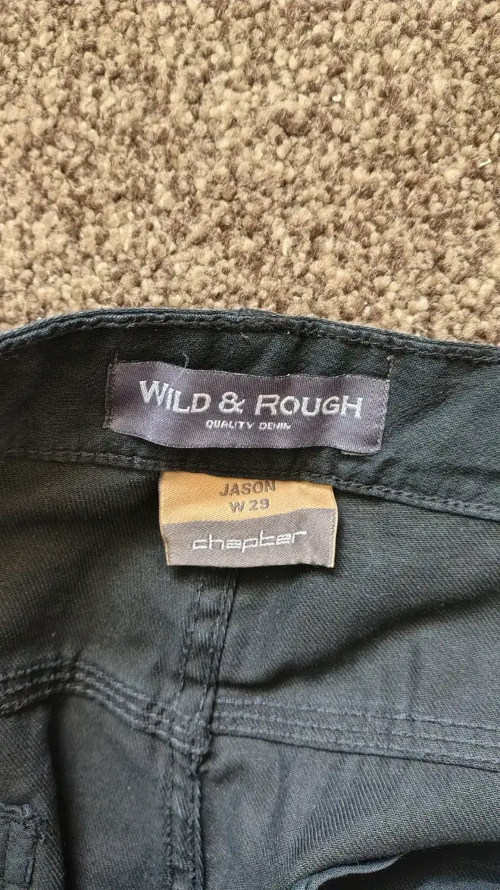 Jeans negros para hombre Wild & Rough - 3