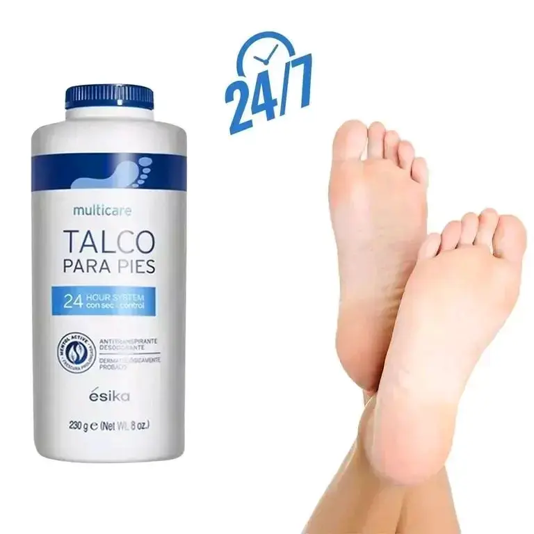 Talco para pies Ésika multicare 230g