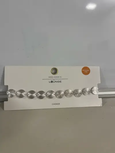 Choker de plata Lounge con diseño espiral - miniatura 1