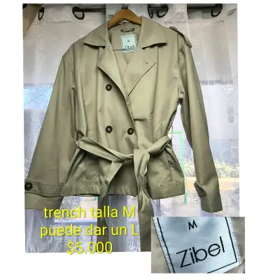 Trench coat beige Zibel talla M - miniatura 1