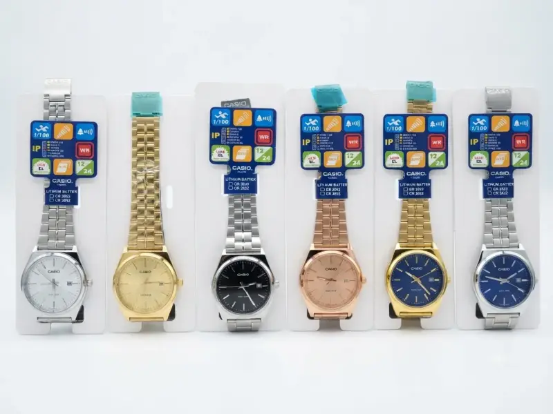 Combo 6 Relojes Casio Unisex de Acero Inoxidable