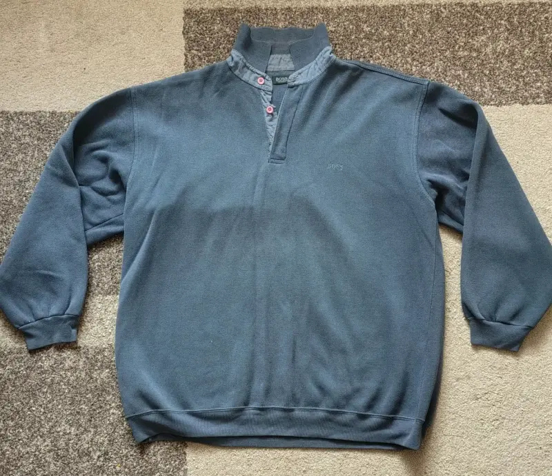 Suéter azul para hombre Boss con cuello alto - 1