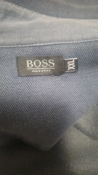 Suéter azul para hombre Boss con cuello alto - miniatura 3