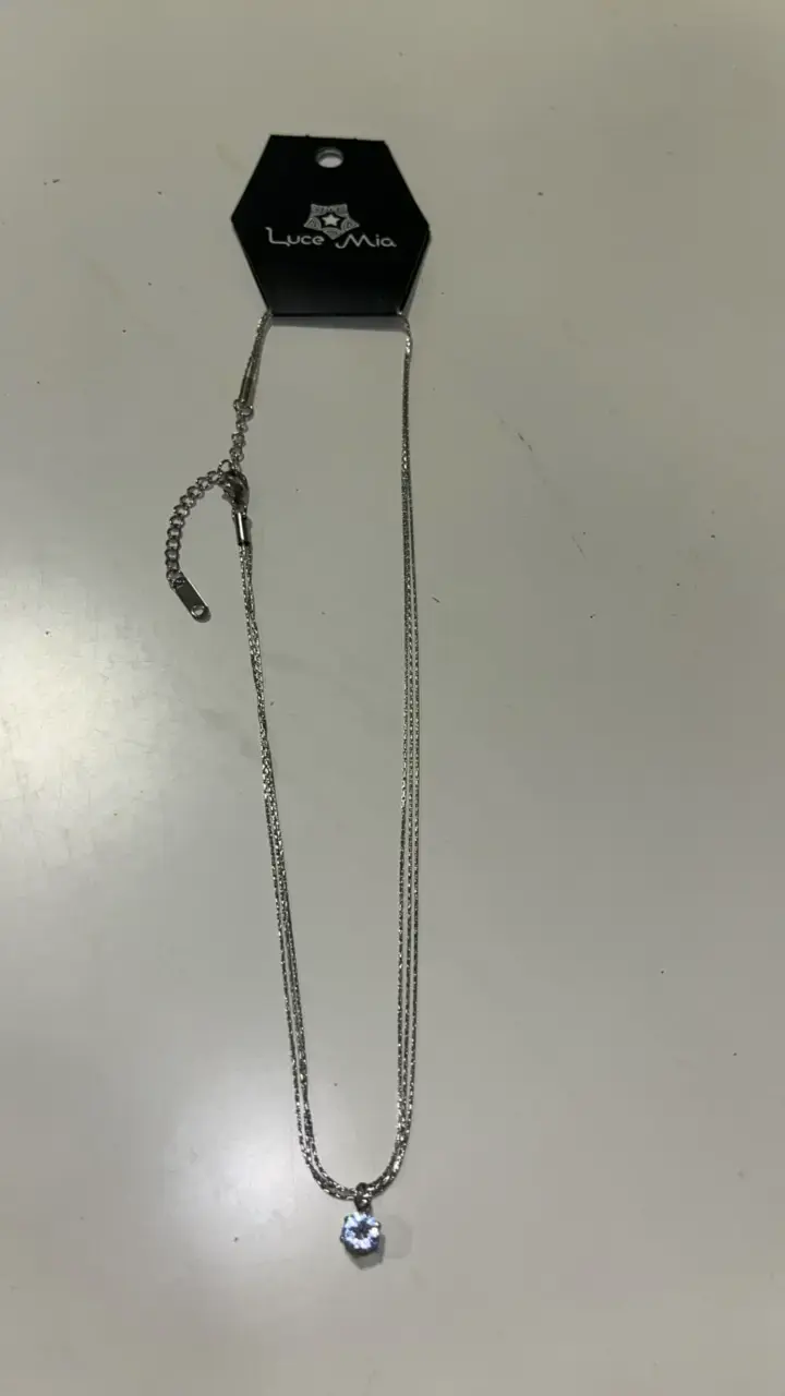 Collar de plata con colgante de cristal Luce Mia - 1