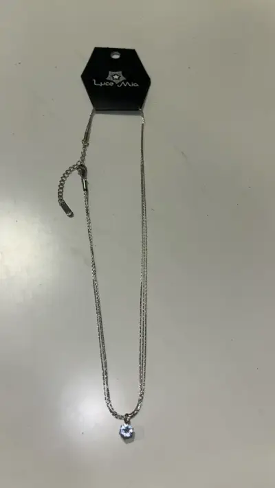 Collar de plata con colgante de cristal Luce Mia - miniatura 1