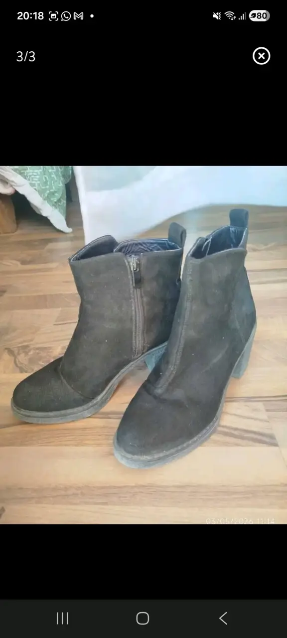 Botines de gamuza negros con cierre lateral - 2