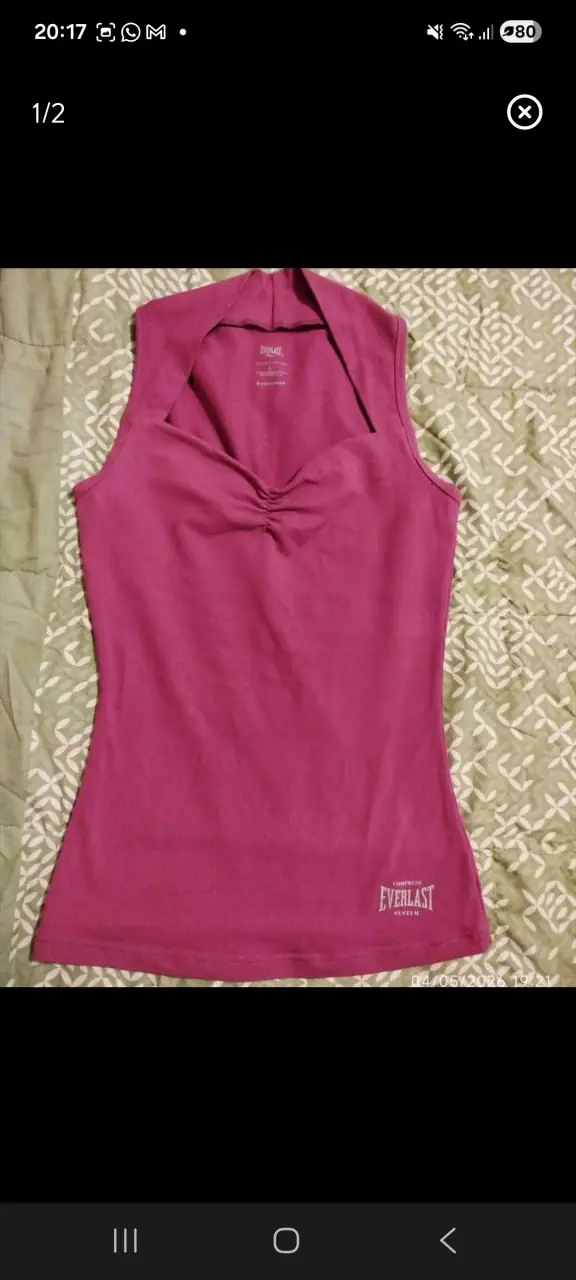 Polera sin mangas Everlast color fucsia - 1