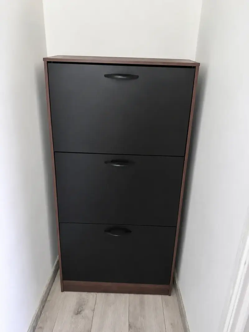 Zapatero Negro 3 Puertas VekkaHome - 1
