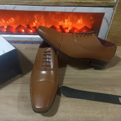 Zapatos formales de cuero marrón talla 43 - miniatura 2