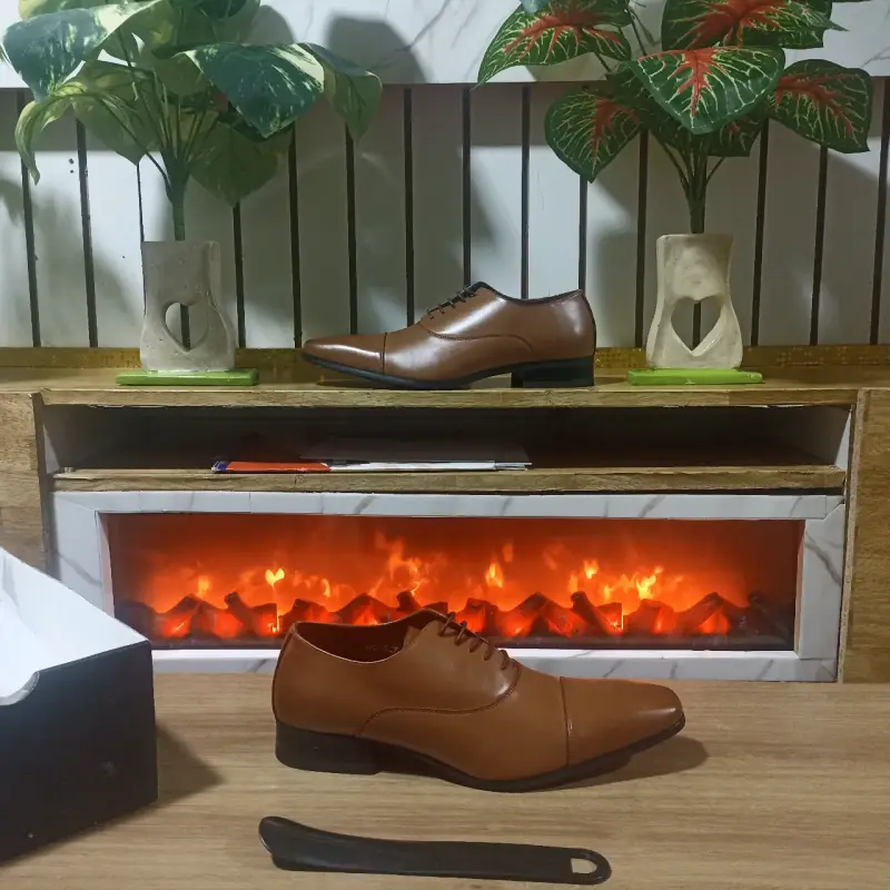 Zapatos formales de cuero marrón talla 43 - 4
