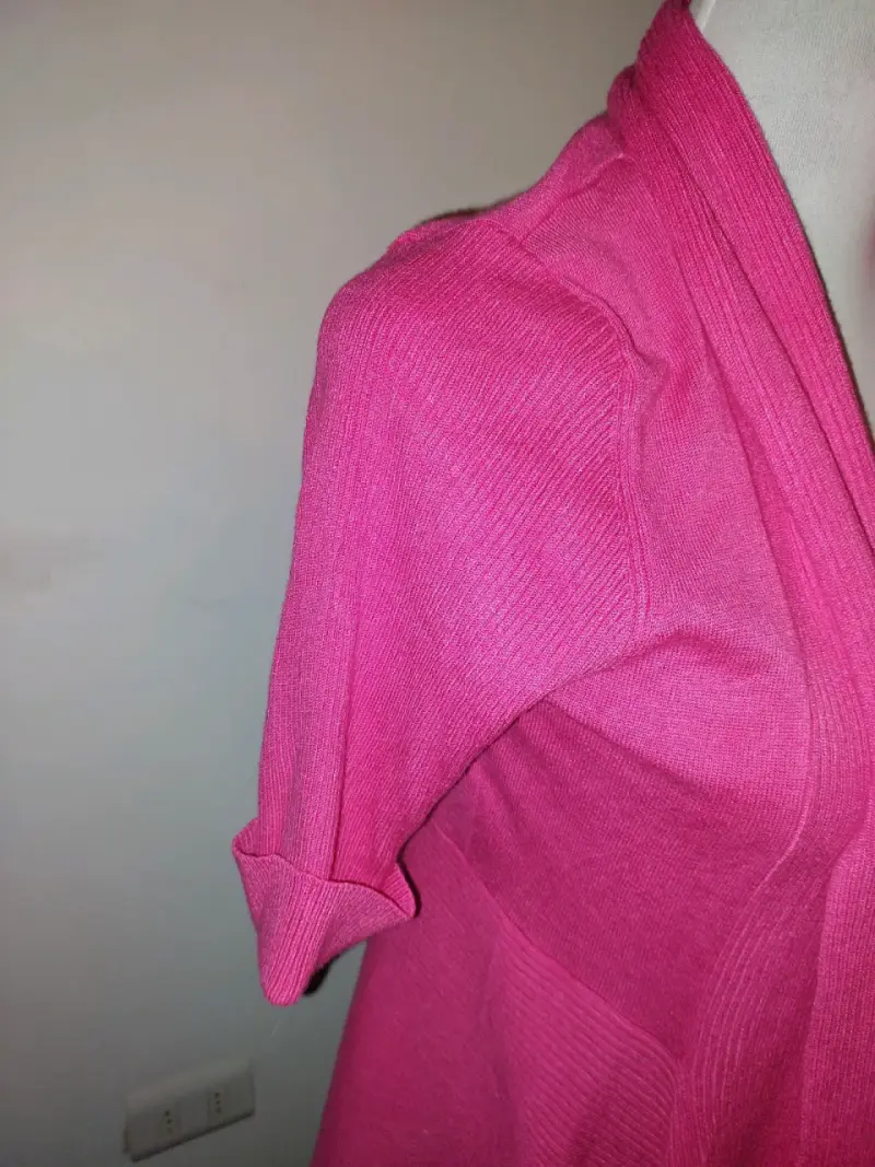 Cárdigan abierto rosado para mujer - 2