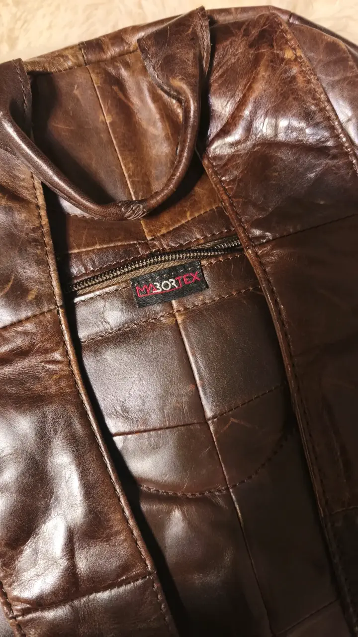 Bolso de cuero vintage en buen estado - 4