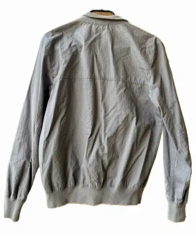 Chaqueta ADIDAS deportiva gris con logo bordado - miniatura 3