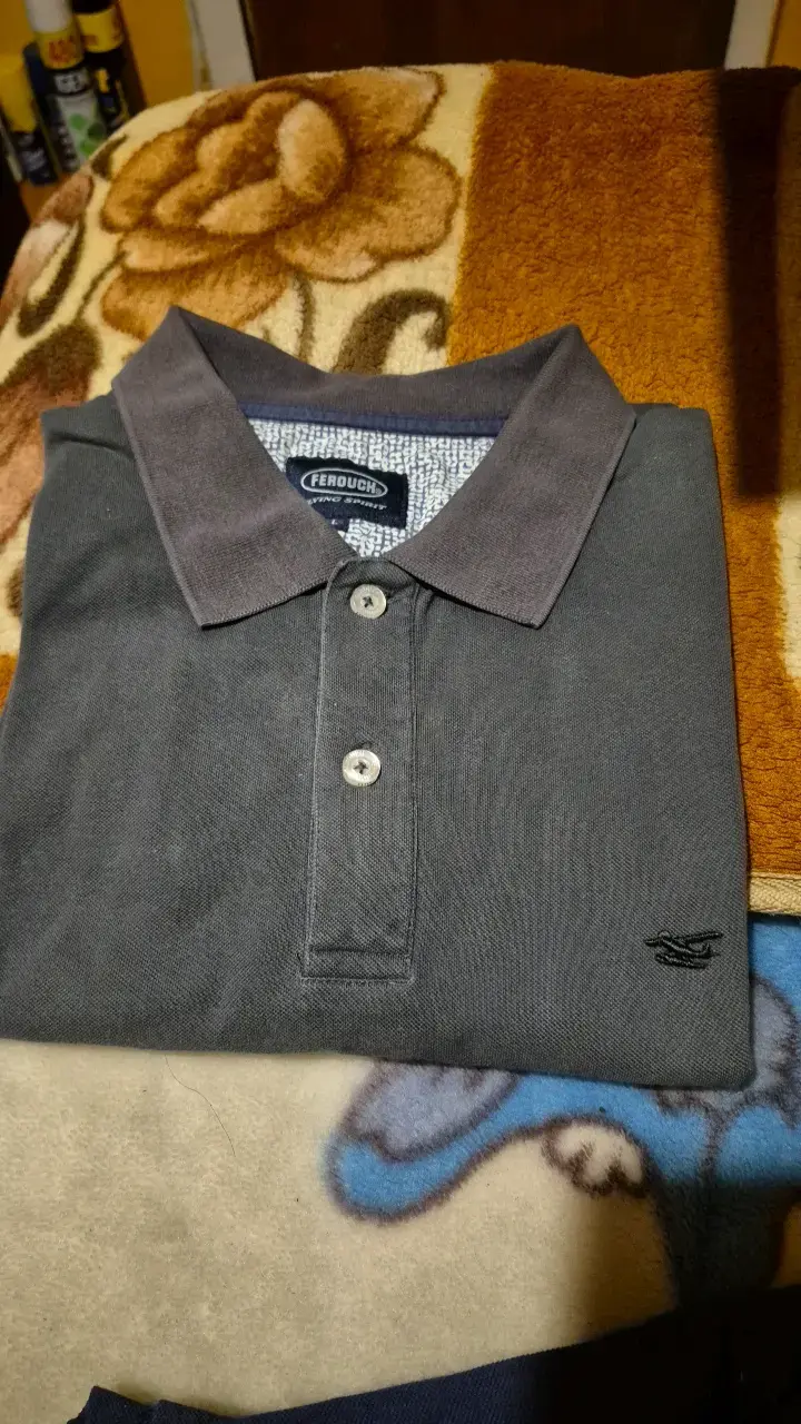 Polera polo gris Ferouch para hombre