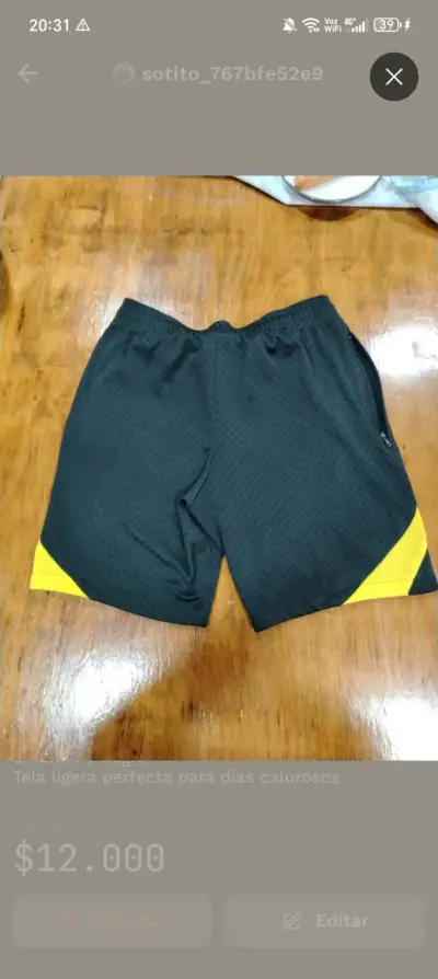 Shorts PSG Jordan negro/ amarillos - miniatura 2