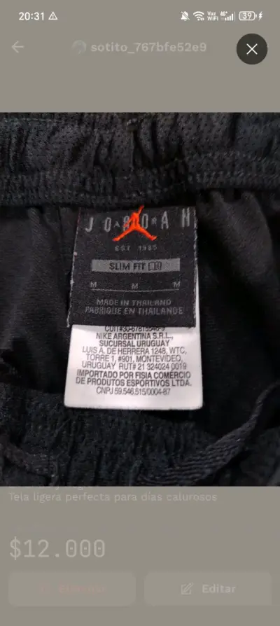 Shorts PSG Jordan negro/ amarillos - miniatura 4