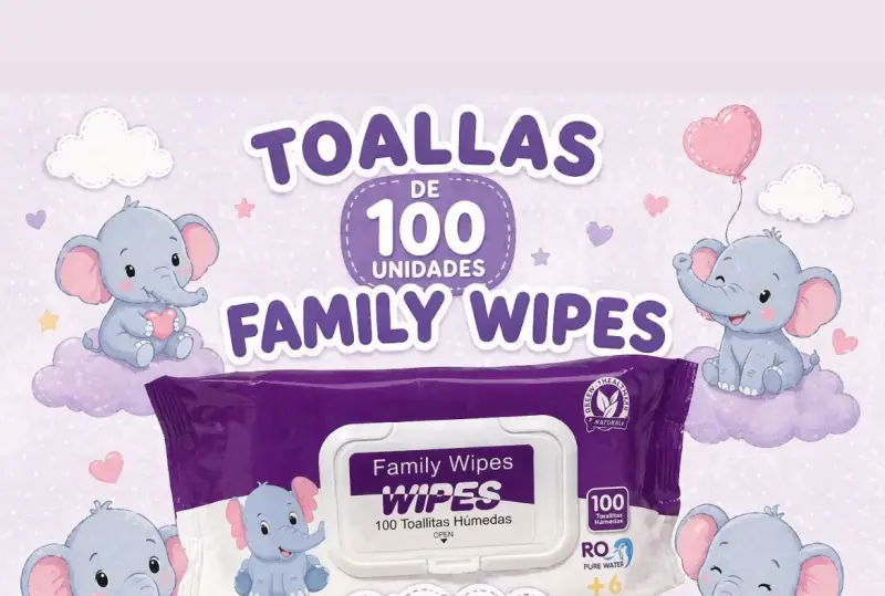 Toallas Húmedas Family Wipes 100 Unidades