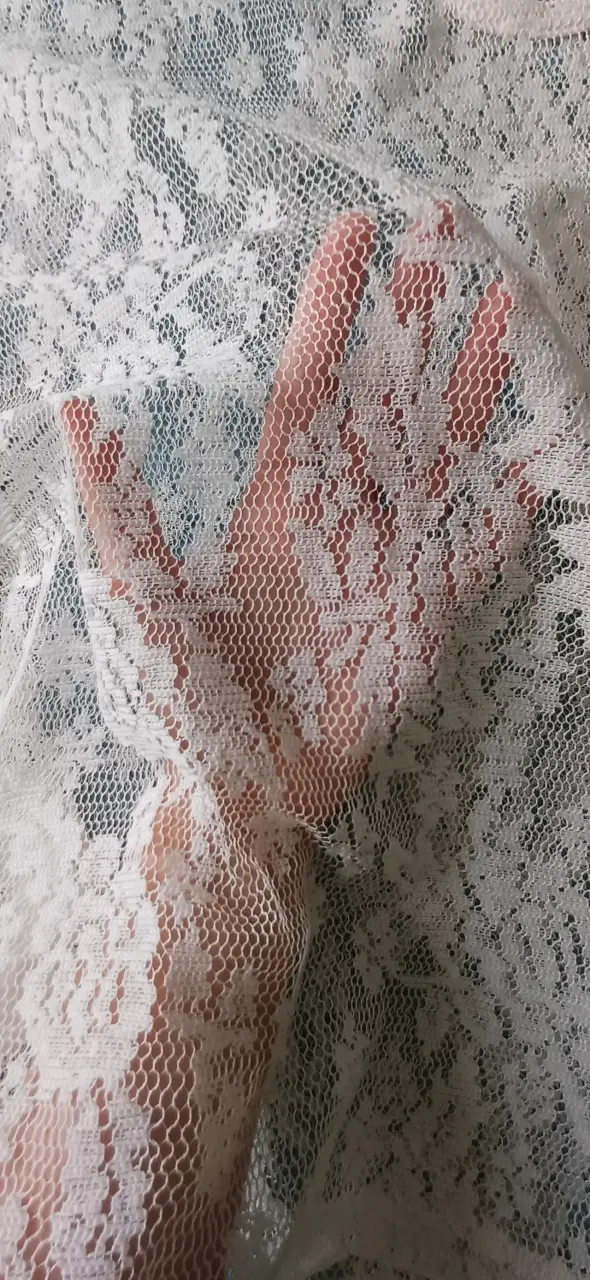 Polera encaje blanco crudo - 2