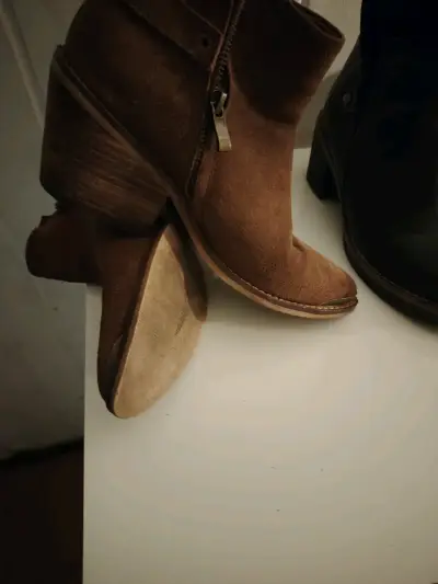 Botines negros de gamuza para mujer - miniatura 6