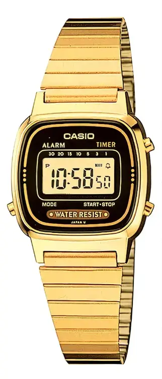 Reloj Casio La670wga-1d Vintage Mujer Dorado - 1