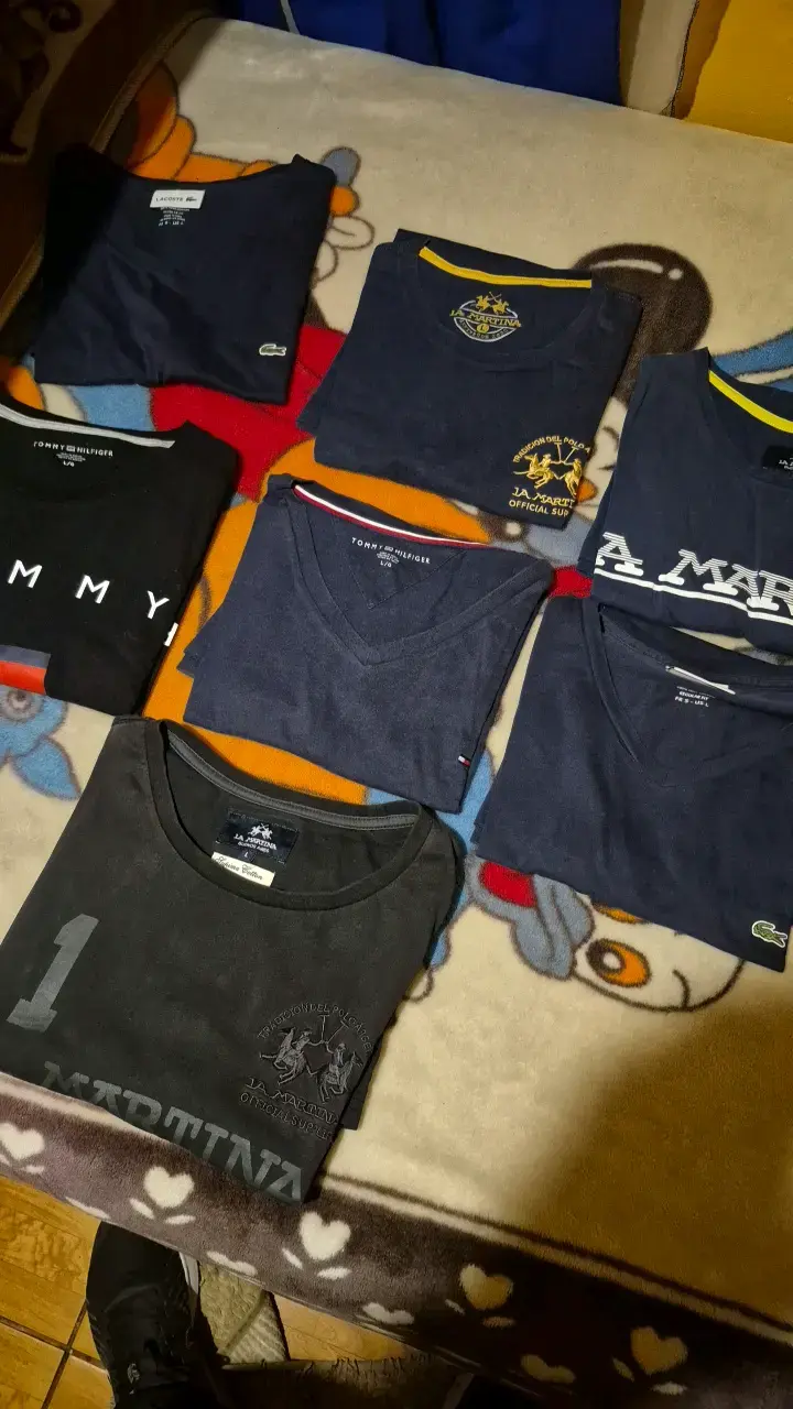 Lote de poleras de marca para hombre