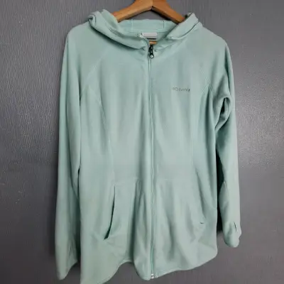 Chaqueta polar Columbia verde menta con capucha - miniatura 1