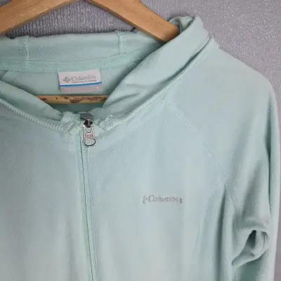 Chaqueta polar Columbia verde menta con capucha - miniatura 3