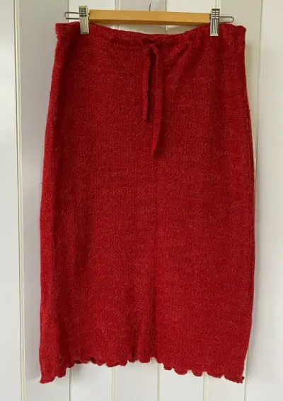 Falda roja de lana Anastassia - miniatura 1