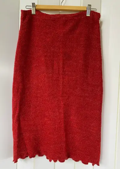 Falda roja de lana Anastassia - miniatura 2