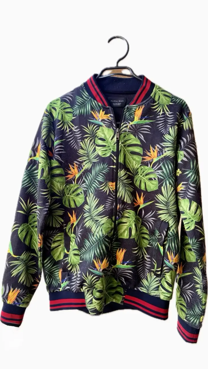 Chaqueta bomber tropical ZARA para hombre - 1