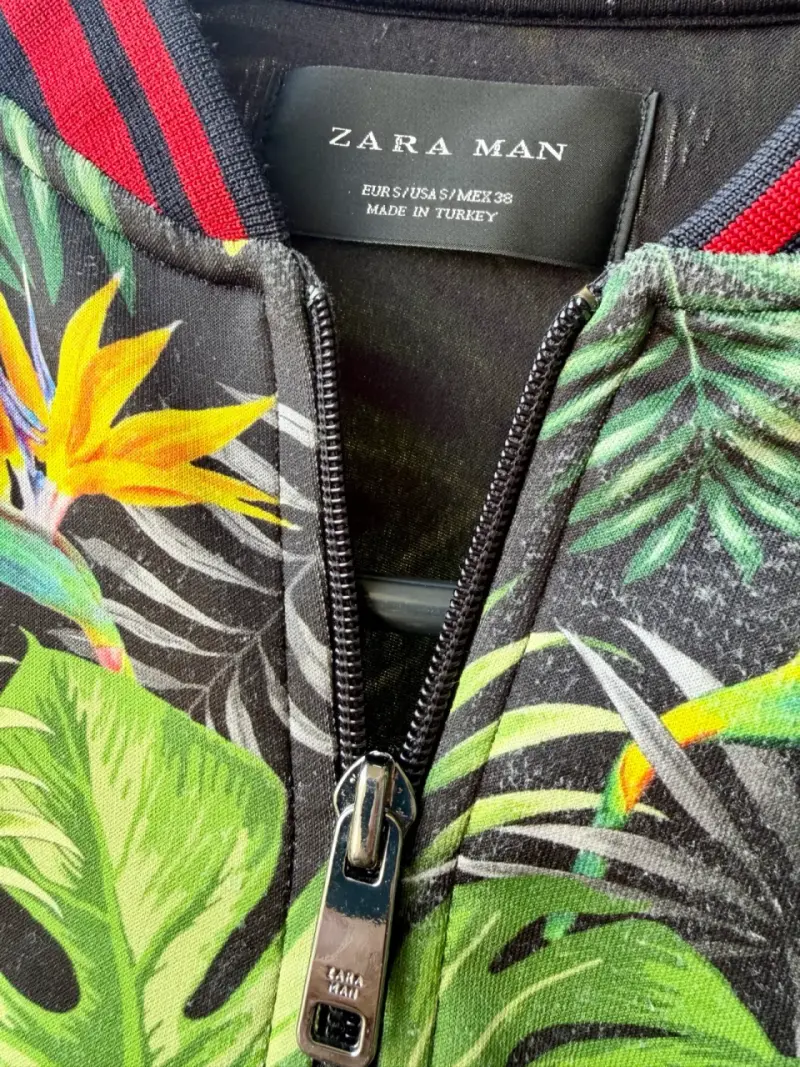 Chaqueta bomber tropical ZARA para hombre - 3