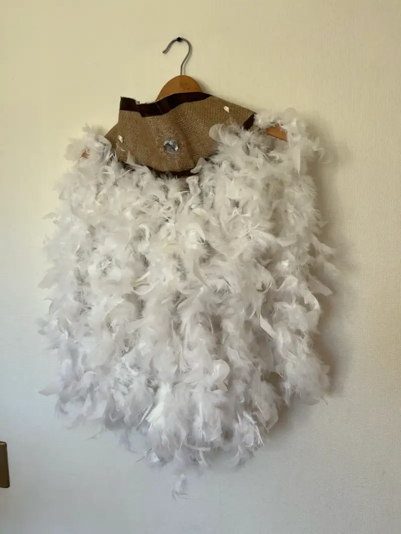 Disfraz de plumas blanco con accesorios - 2