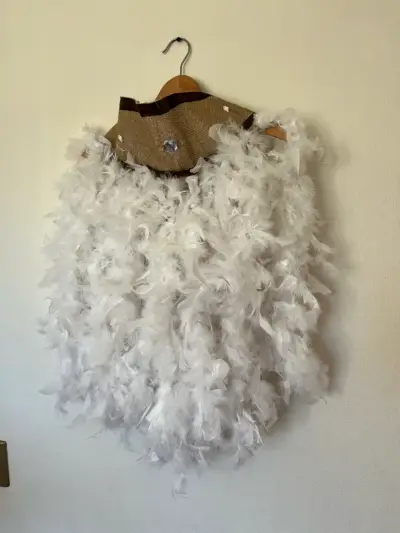 Disfraz de plumas blanco con accesorios - miniatura 2