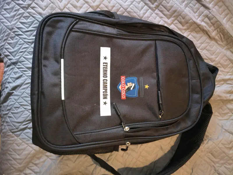 Bolso bandolero Colo-Colo negro con logo - 4
