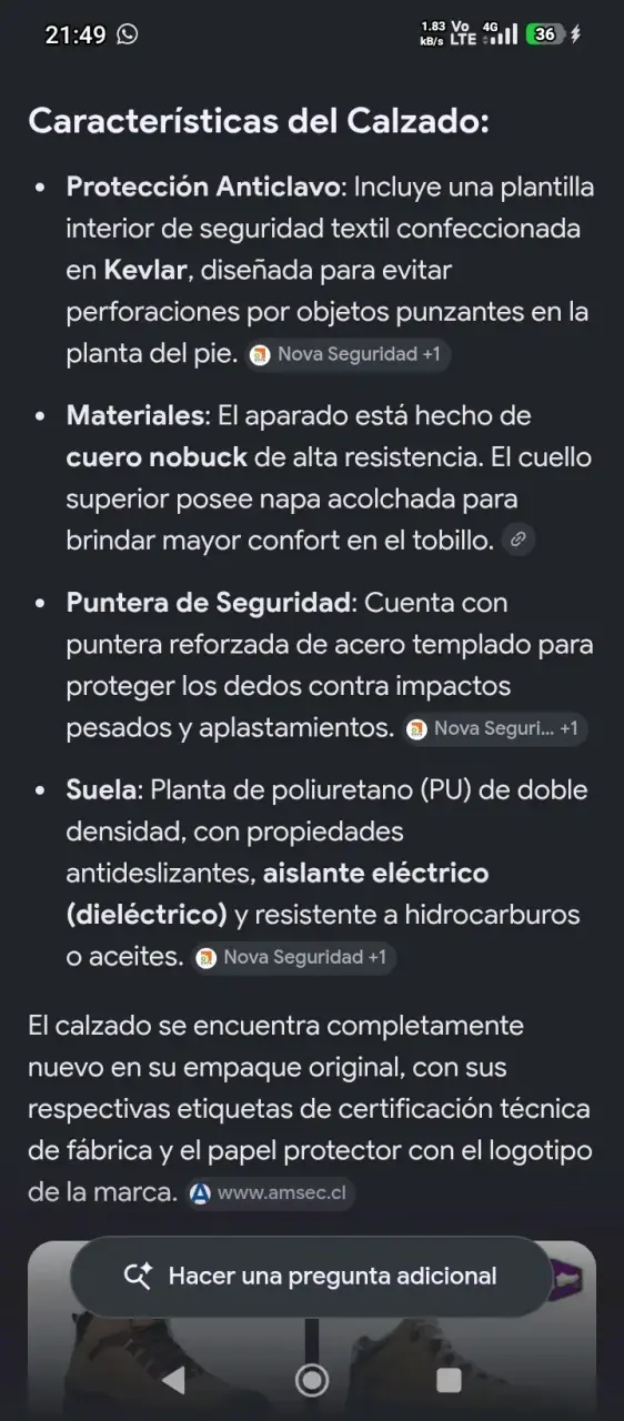 zapatos de seguridad modelo clásico SH406BDK - 6