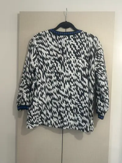 Chaqueta Boho blanco con negro y azul - miniatura 5