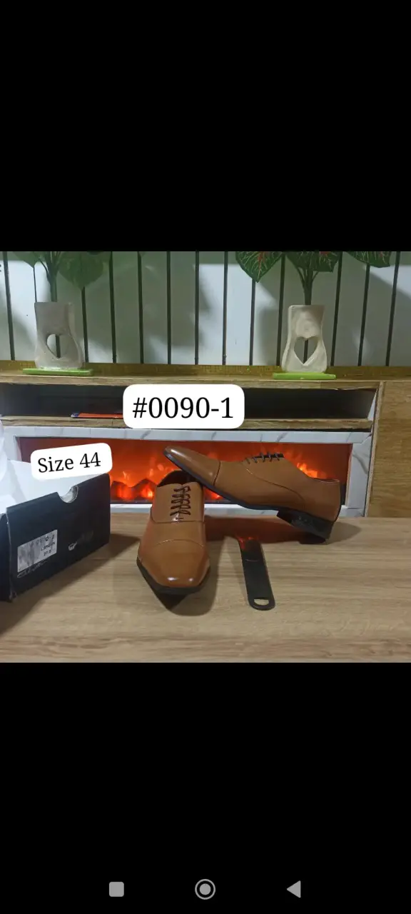 Zapatos formales de cuero marrón talla 44 - 1