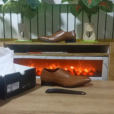 Zapatos formales de cuero marrón talla 44 - miniatura 4