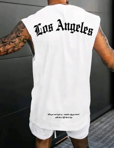 Polera sin mangas 'Los Angeles' blanca - miniatura 1