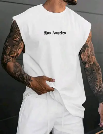 Polera sin mangas 'Los Angeles' blanca - miniatura 2