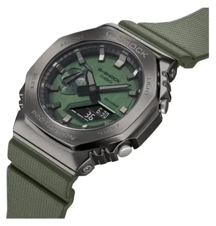 Reloj Casio G-shock Gm-2100b-3adr Verde Metálico - 3